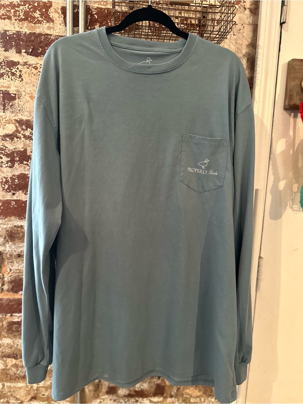 Properly Tied Men’s Long Sleeve T-shirt, Size 2XL
